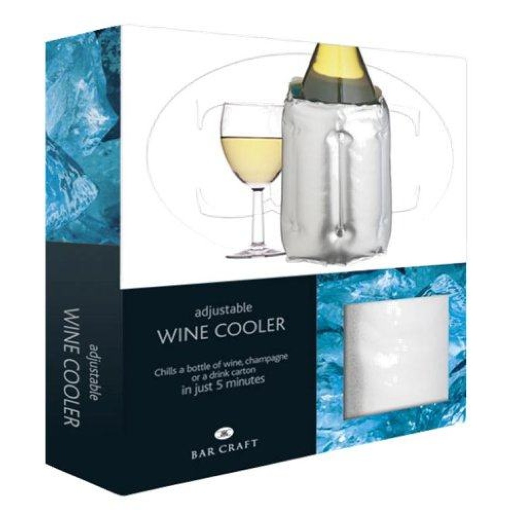 New Arrivals Bar Craft Wrap Around Silver Wine Cooler